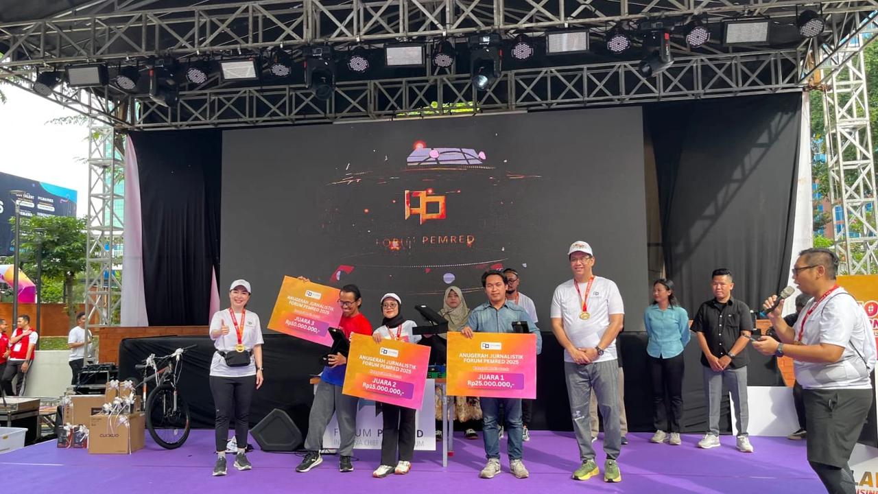 menkeu purbaya di acara Fun Run For Good Journalism 2025