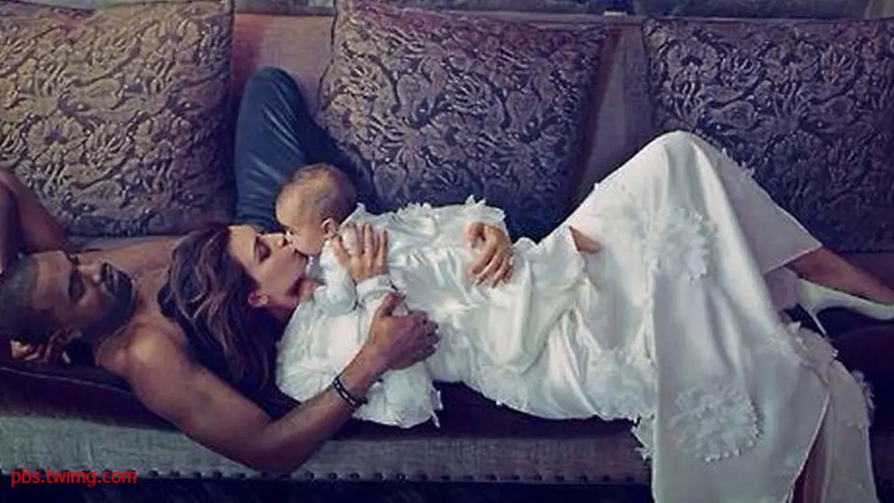 Koleksi Foto Menawan Kim Kardashian, Kanye West dan North West