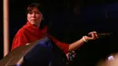 Isyana Sarasvati penyanyi cantik pendatang baru yang namanya melejit melalui singlenya yang berjudul ‘Tetap dalam Jiwa’. (Galih W. Satria/Bintang.com)