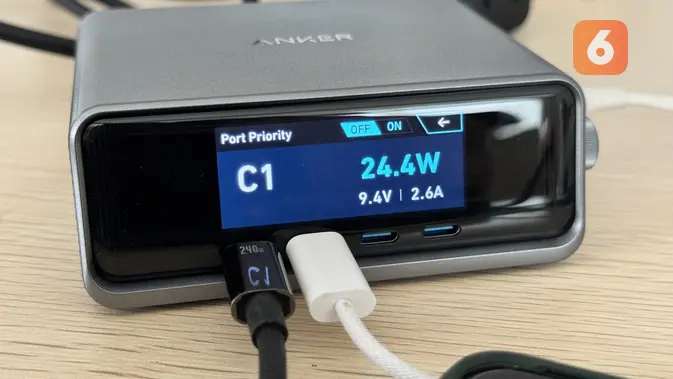 <p>Anker Prime Charger 250W memiliki fitur prioritas. (Liputan6.com/ Yuslianson)</p>