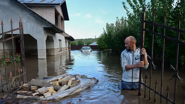 Badai Boris Hantam Rumania, Banjir Rendam Ribuan Rumah Warga