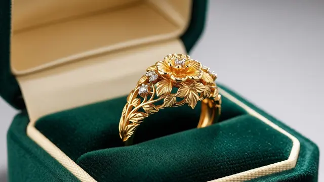 Model Cincin Emas Dubai Terbaru 2025 Desain Motif Flora
