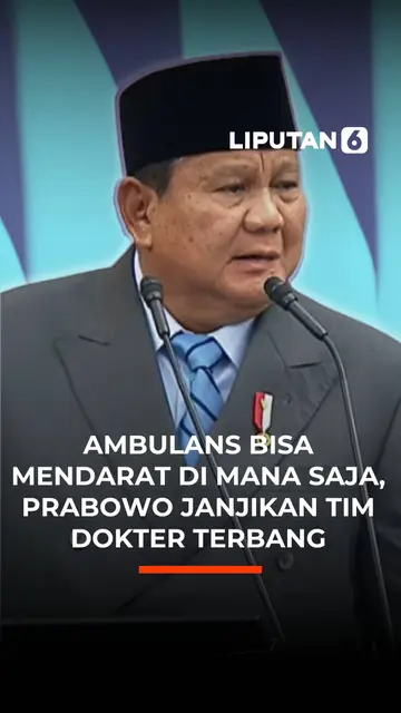 Ambulans Bisa Mendarat di Mana Saja, Prabowo Janjikan Tim Dokter Terbang