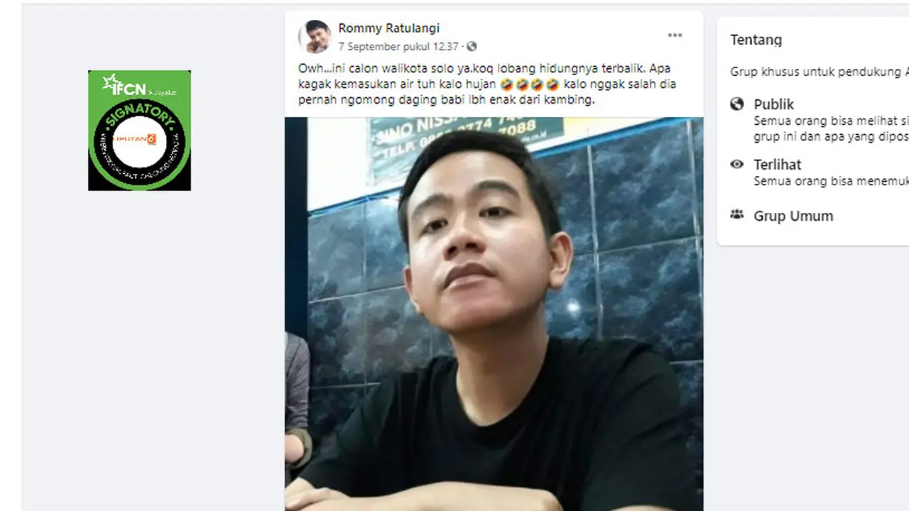 Penelusuran Klaim Gibran Pernah Menyatakan Daging Babi Lebih Enak dari Kambing