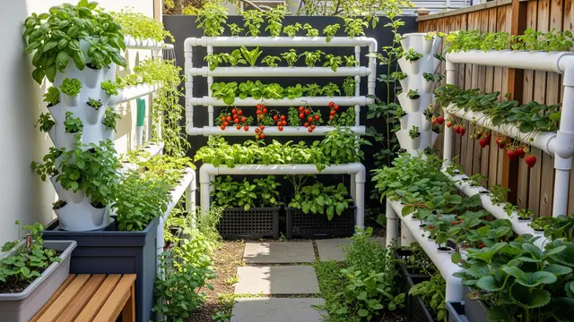 Desain Taman Pangan Keluarga dengan Buah dan Sayur di Halaman Sempit/Gemini AI