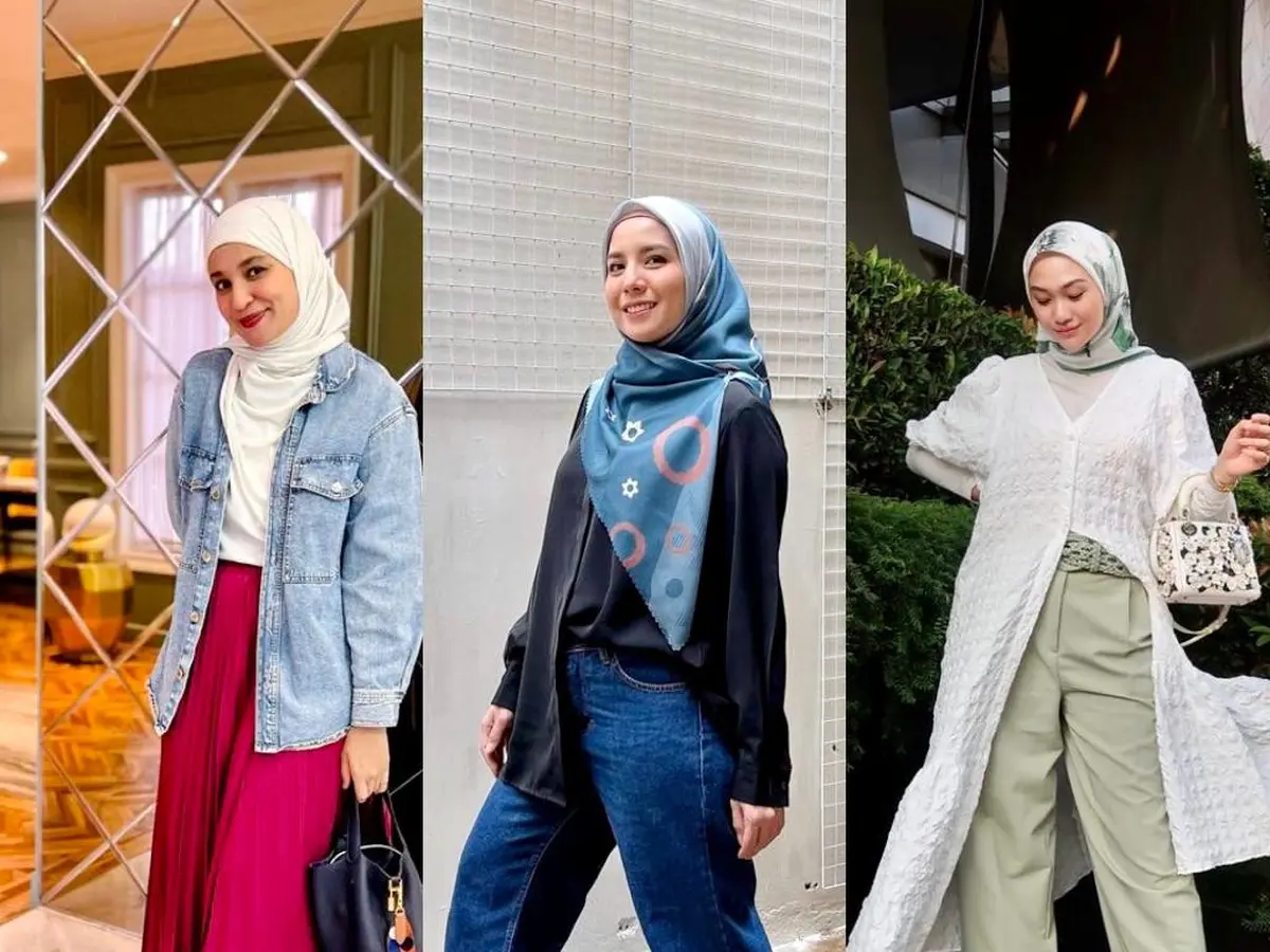 12 Ide Mix and Match Baju Hijab untuk Hangout Tya Ariestya Shireen Sungkar Photo Fimela
