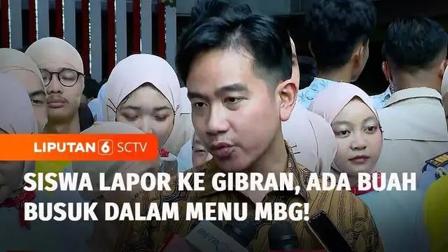VIDEO: Buah Pisang dalam Menu MBG Busuk, Wapres Gibran Minta Maaf