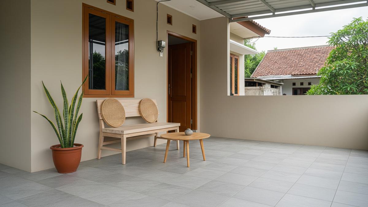 7 Pilihan Warna Lantai Teras agar Terlihat Lebar dan Lebih Menawan