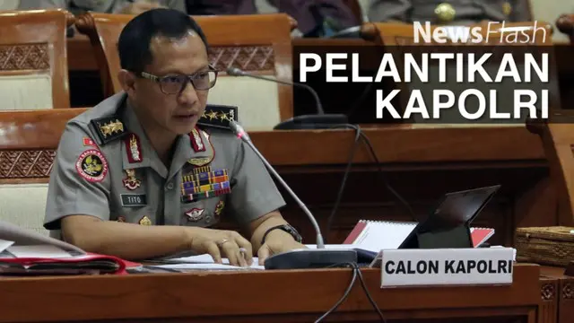 Setelah menjalani rangkaian proses, calon tunggal Kapolri, Komjen Pol Tito Karnavian akan dilantik presiden Jokowi menjadi Kapolri