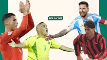 Cristiano Ronaldo, Lionel Messi, Marco van Basten, Ronaldo. (Bola.com/ Photo AFP Graphic Wiwig Prayugi