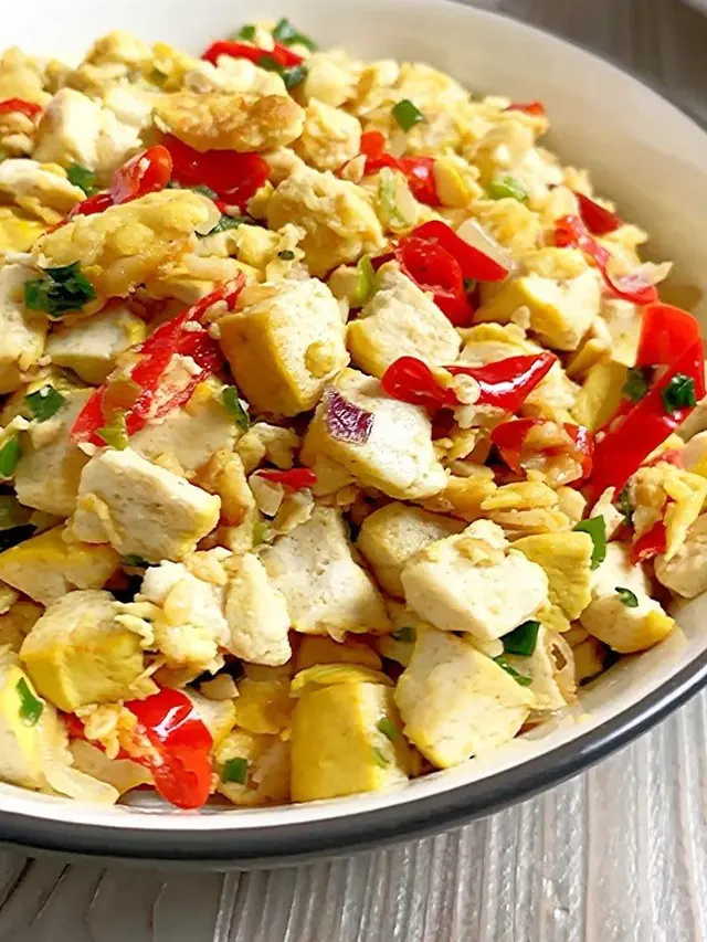 Ilustrasi Tumis Tahu Telur. (foto: Pinterest/ResepMamiku.com).