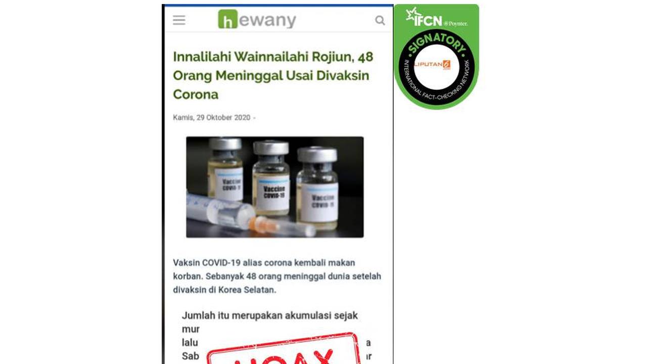 Cek Fakta vaksin korsel