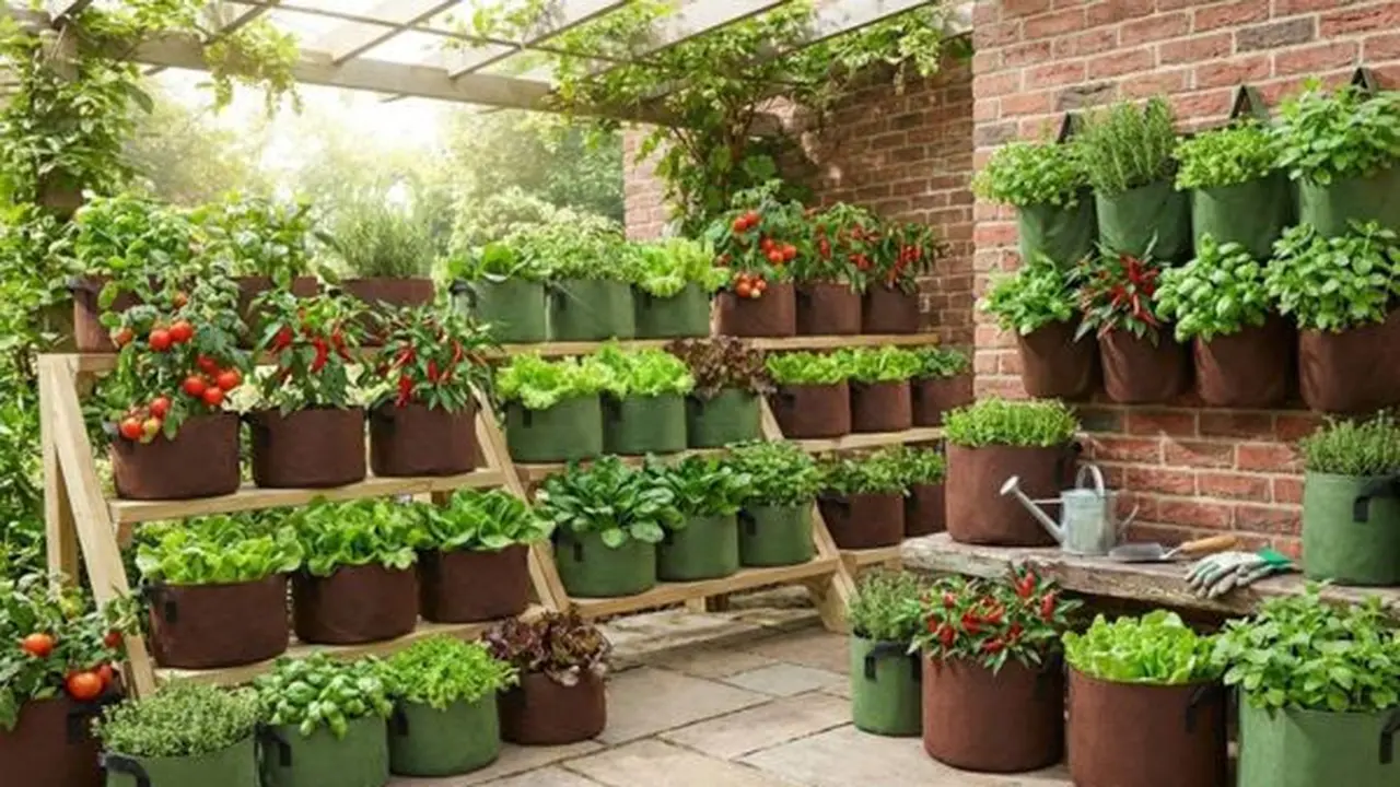 Ilustrasi Desain Kebun Sayur Pocket Garden/Gemini AI