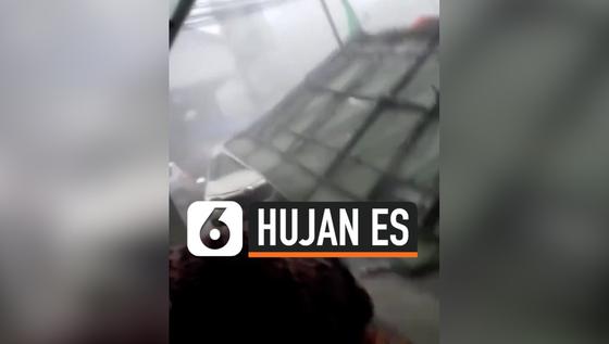 VIDEO: Angin Kencang dan Hujan Es Melanda Kota Cimahi
