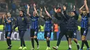 Kemenangan ini membuat tim asuhan pelatih Simone Inzaghi berada di posisi kelima klasemen sementara Liga Champions 2024/2025. (Gabriel BOUYS/AFP)