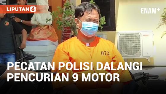 VIDEO: Otaki Pencurian 9 Sepeda Motor di Buleleng, Pria Pecatan Polisi Ditangkap Aparat