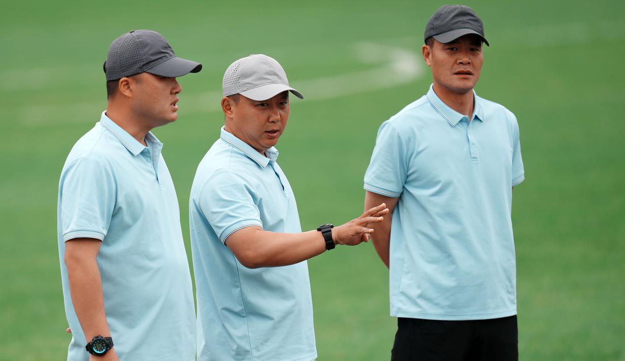 Laga bersejarah tersebut dijadwalkan berlangsung pada 20 Mei pukul 19.00 waktu setempat di Stadion Suwon, sekitar 30 kilometer di selatan Seoul. (AP Photo/Lee Jin-man)