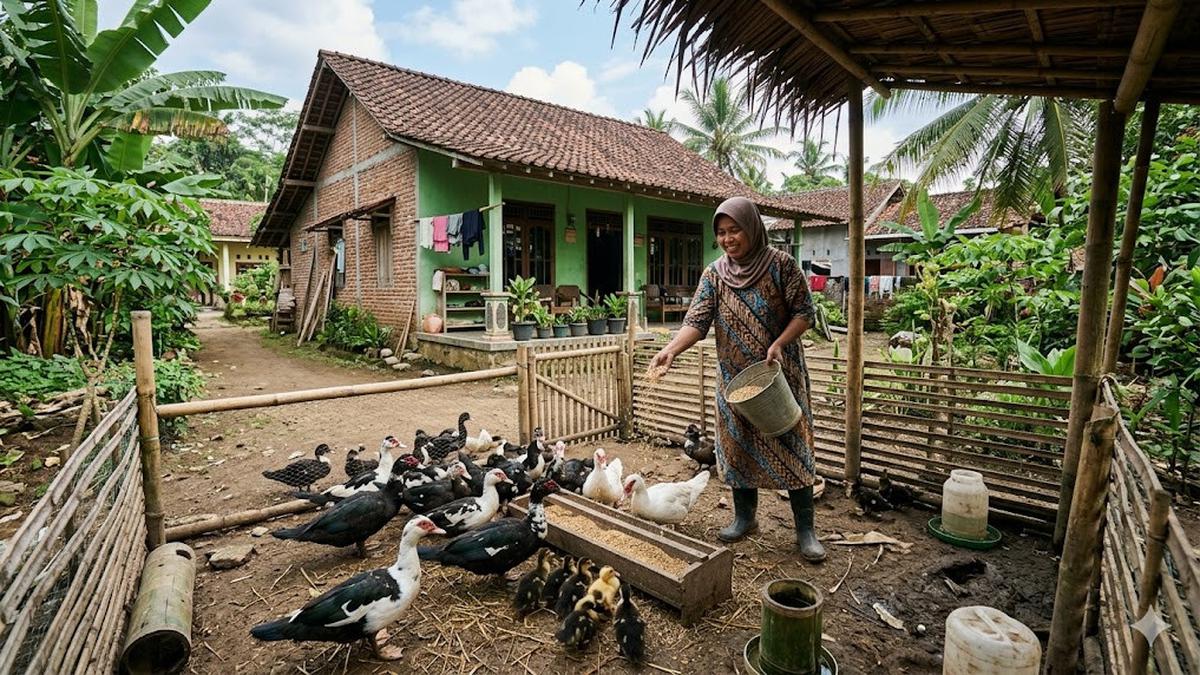 Cara Budidaya Entok untuk Ibu Rumah Tangga di Desa, Raup Untung dari Pekarangan