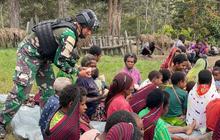 Satgas Yonif 511/DY Gelar Makan Gratis di Papua Pegunungan Rayakan Idul Fitri