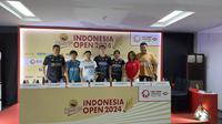 Press Conference Pre-Match Indonesia Open 2024 di Istora Gelora Bung Karno.