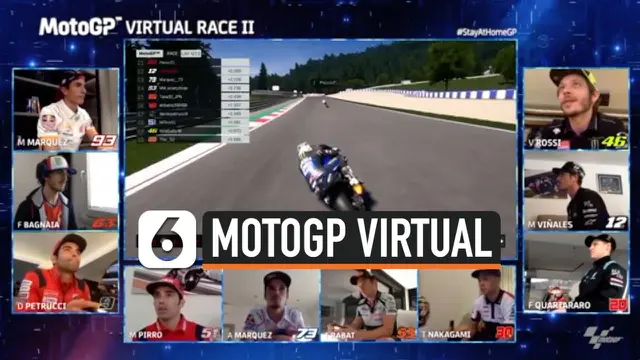 VIDEO: MotoGP Virtual Seri ke-2, Rossi Finis Urutan Ketujuh