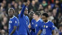 Chelsea kemudian mampu bangkit dan berbalik unggul melalui gol yang dicetak oleh Raheem Sterling dan Denis Zakaria. (AP/Frank Augstein)