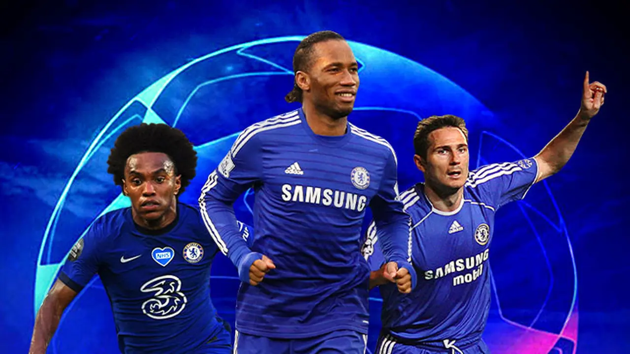 Liga Champions - Willian, Didier Drogba, Frank Lampard