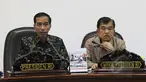 Presiden Joko Widodo didampingi Wapres Jusuf Kalla menggelar rapat terbatas di Kantor Presiden, Jakarta, Kamis (5/3/2015). Presiden menginstruksikan proyek jalan tol Trans Sumatera dimulai pembangunannya pada April 2015. (Liputan6.com/Faizal Fanani)