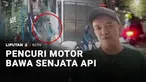 Pencuri motor bawa senjata api terekam CCTV di sejumlah daerah di Jakarta. Di Jakarta Barat komplotan pencuri menggasak motor warga dengan menenteng benda serupa senjata api.