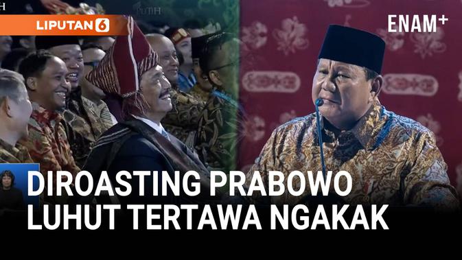 Momen Prabowo Roasting Sosok Penyebab 3 Kali Pilpres Kalah, Luhut Tertawa Ngakak