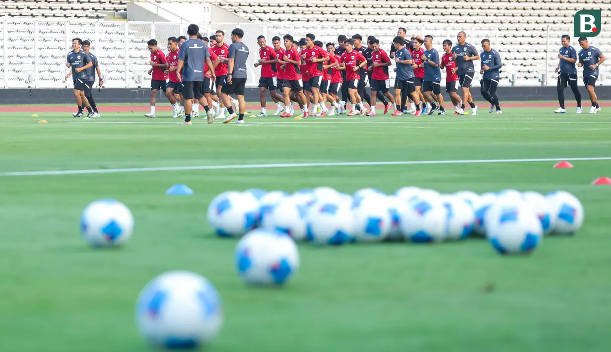 Tim berjulukan Garuda Muda itu menggelar pemusatan latihan di Jakarta pada 2-14 Oktober 2025. (Bola.com/M Iqbal Ichsan)