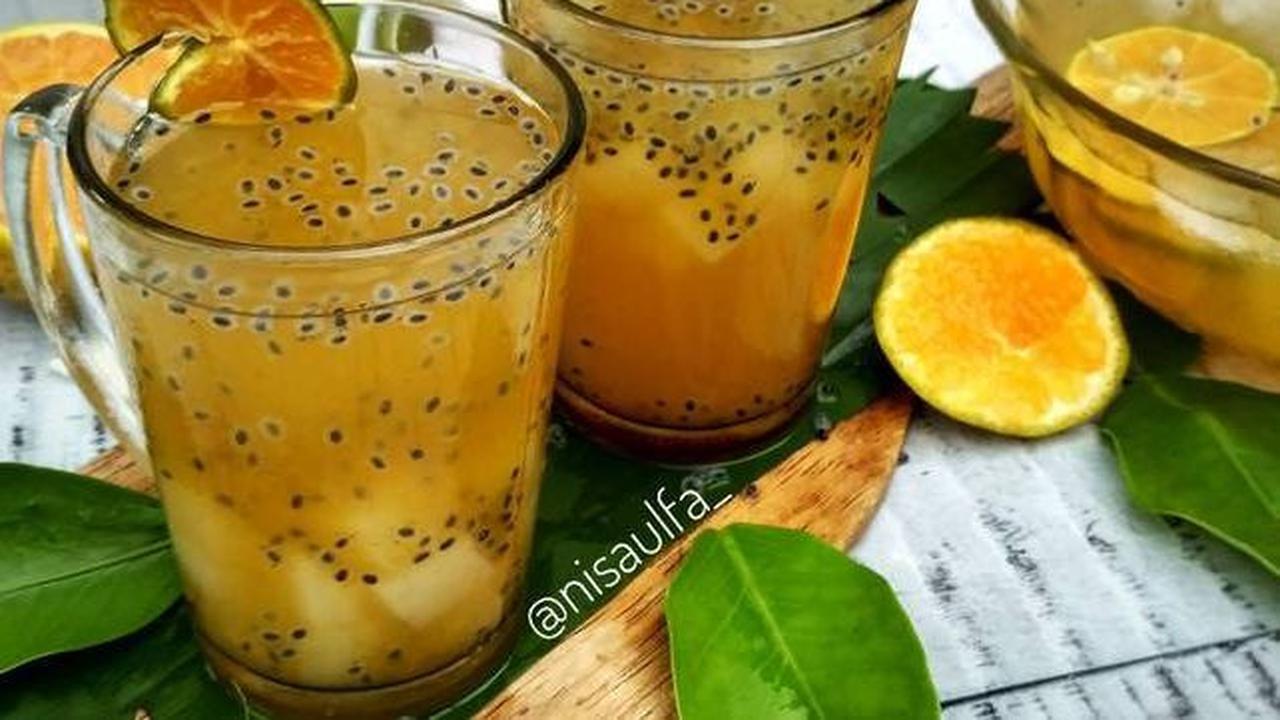 Resep Es Jeruk Selasih Sederhana