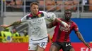 Sementara gol Genoa dipersembahkan Mateo Retegui, Caleb Ekuban, dan bunuh diri Malick Thiaw. (AP Photo/Luca Bruno)