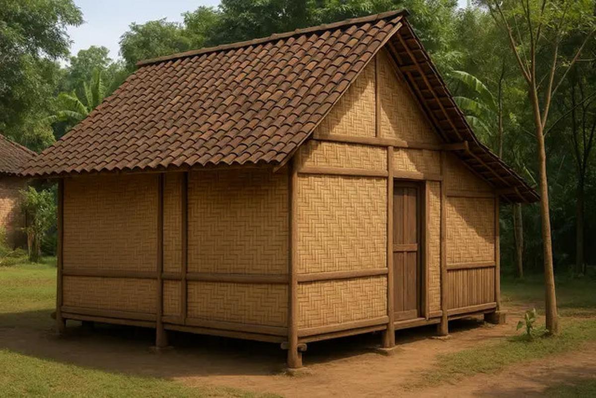 5 Rumah Anyaman Bambu (Rumah Gedek) Khas Jawa Tempo Dulu