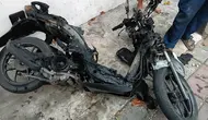 Motor Meledak Saat Kabur, Dua Curanmor Terbakar