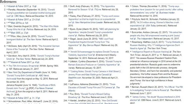 Screenshot Wikipedia Trump