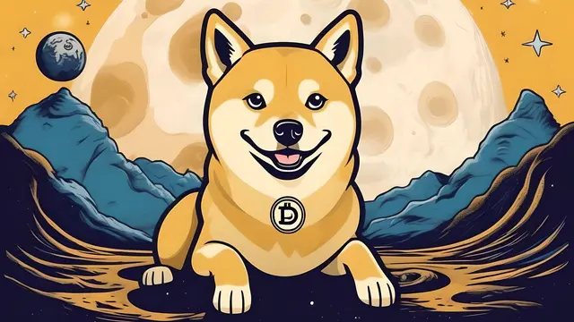 Ilustrasi meme coin dogecoin. (Foto By AI)