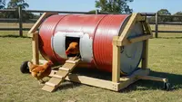 7 Kandang Ayam Portable dari Drum Bekas yang bisa Dipindah-pindah, Inovasi Praktis Ramah Lingkungan