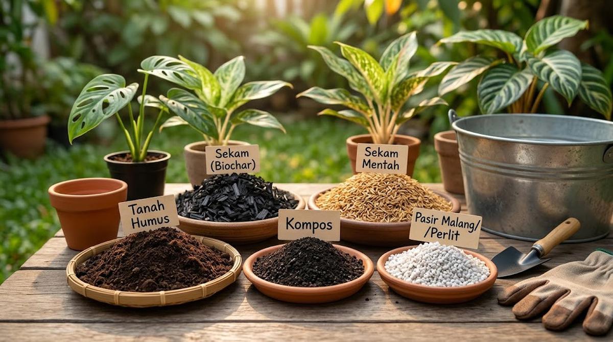 Cara Membuat Media Tanam untuk Tanaman Hias di Pot Kecil/AI Generated