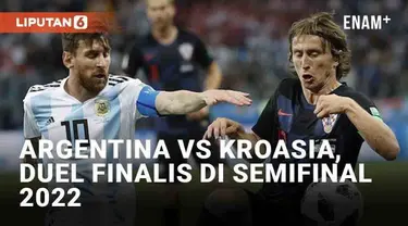 Argentina akan bertemu Kroasia di babak semifinal Piala Dunia 2022 Qatar pada Rabu (14/12/2022) dini hari waktu Indonesia. Laga ini jadi pertemuan ketiga bagi keduanya sepanjang sejarah Piala Dunia. Keduanya adalah finalis piala dunia dua edisi terak...