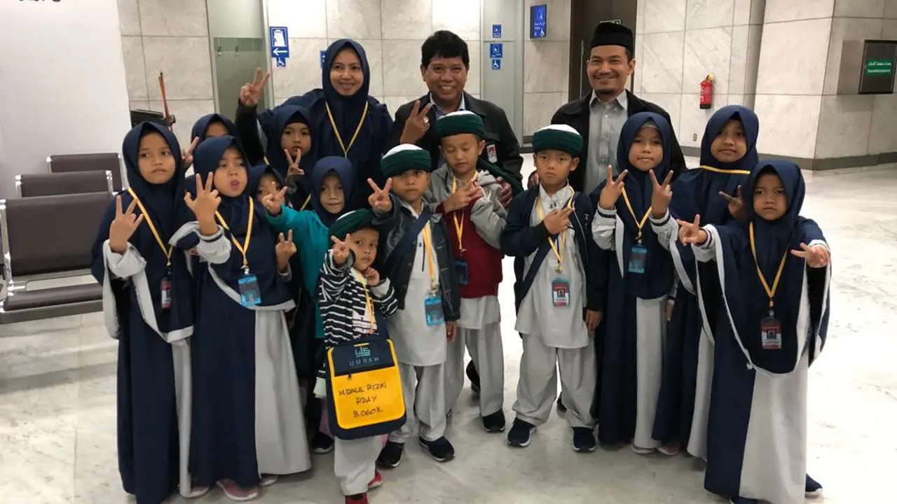 15 anak yatim yang hendak beribadah umrah tertahan di Bandara Jeddah, Arab Saudi karena paspornya tertinggal (Dok KJRI Jeddah)