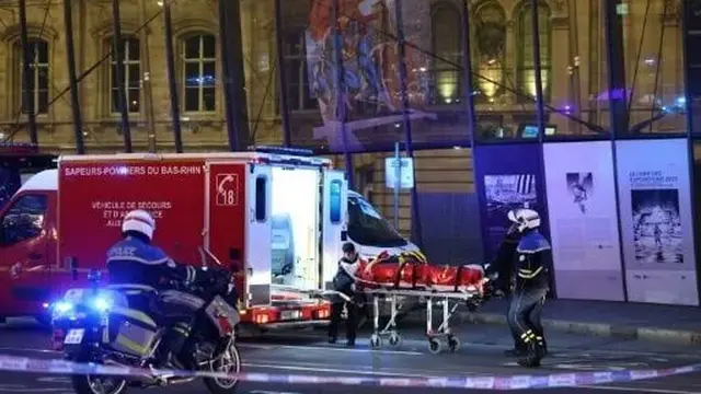 Kecelakaan trem di Strasbourg Prancis. (AFP)