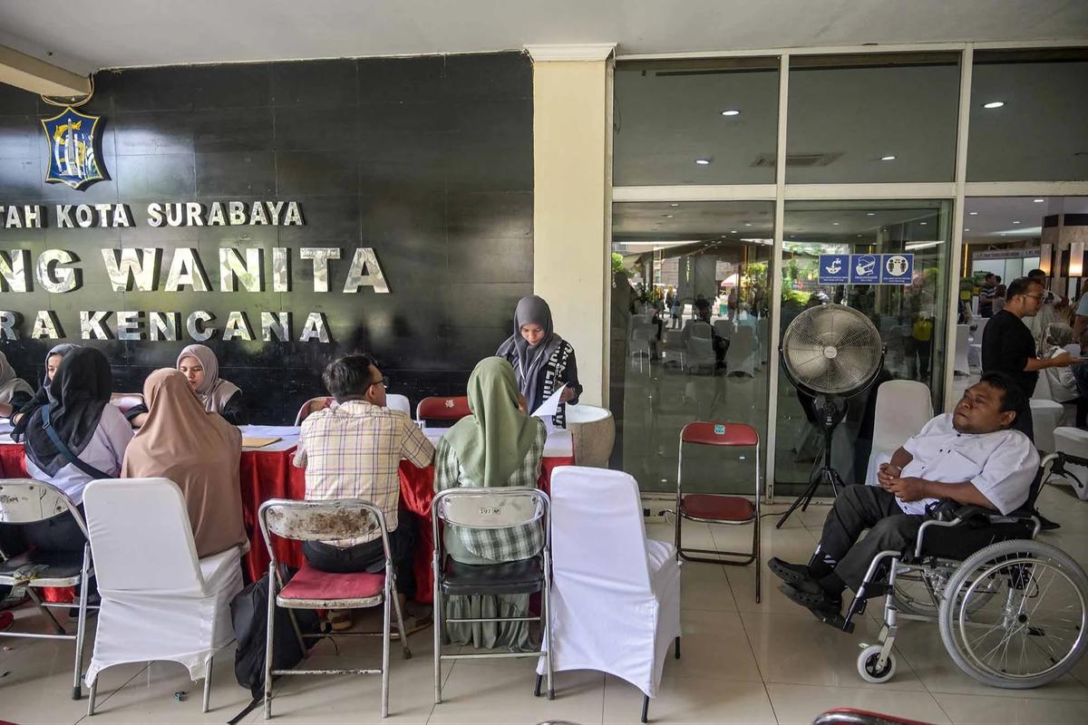 FOTO: Surabaya Gelar Job Fair Khusus Disabilitas, Sediakan Ratusan Peluang Kerja
