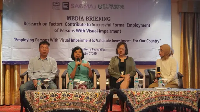 Acara media briefing tentang penelitian Mitra Netra