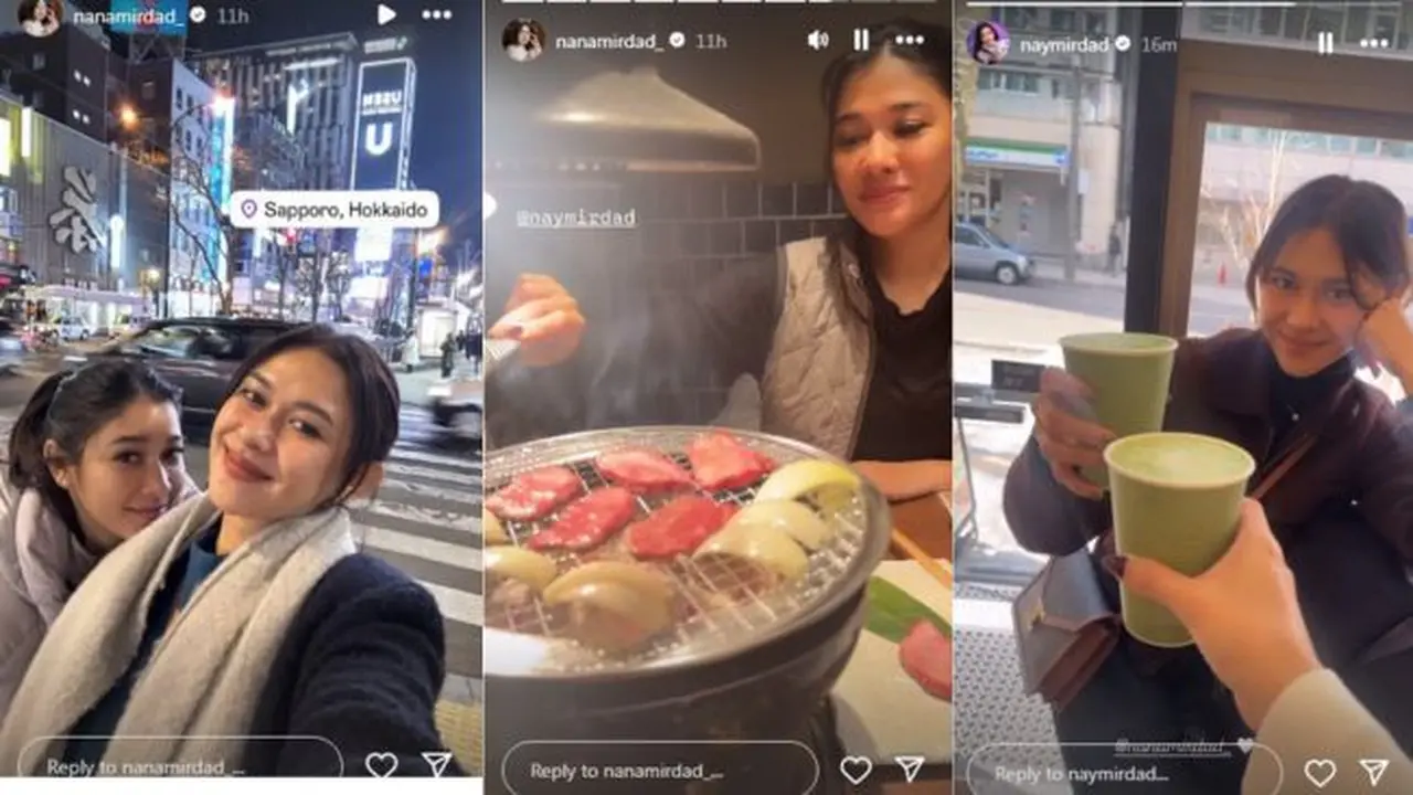 Nana Mirdad dan Naysila Mirdad di Jepang (credit: instagram/nanamirdad_/naymirdad).