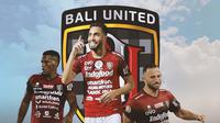 Bali United - Eber Bessa, William Pacheco, Spasojevic (Bola.com/Adreanus Titus)