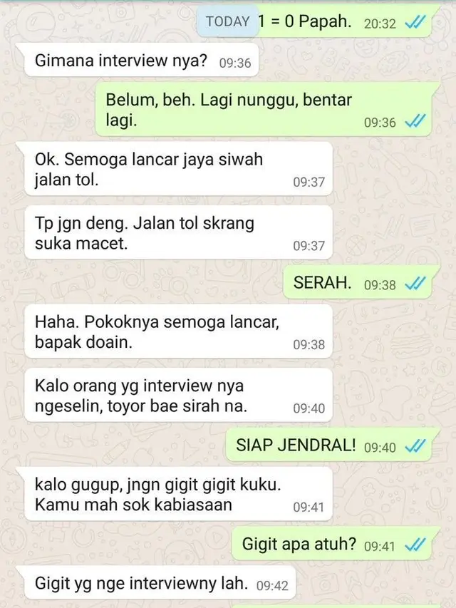 6 Chat Orang Tua ke Anak saat Pagi Hari Ini Bikin Senyum
