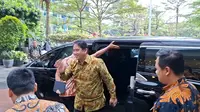 Menteri Keuangan Purbaya Yudhi Sadewa mengunjungi&nbsp;Menteri PU, Dody Hanggodo di&nbsp;Kantor Kementerian PU, Jakarta, Jumat (17/10/2025). (Liputan6.com/Arief)