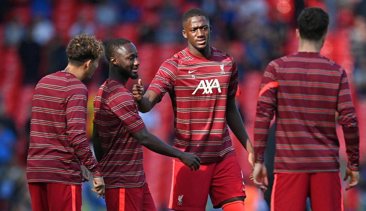 Ibrahima Konate. Bek tengah berusia 22 tahun ini didatangkan Liverpool dari RB Leipzig senilai 40 juta euro. Ia sama sekali belum diturunkan Jurgen Klopp di tiga laga awal Liga Inggris musim ini akibat telah pulihnya Virgil van Dijk. (Foto: AFP/Paul Ellis)