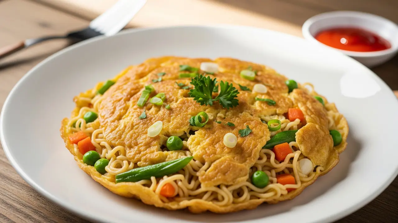 Resep Omelet Mie Telur Sayur Sederhana (AI Generated)